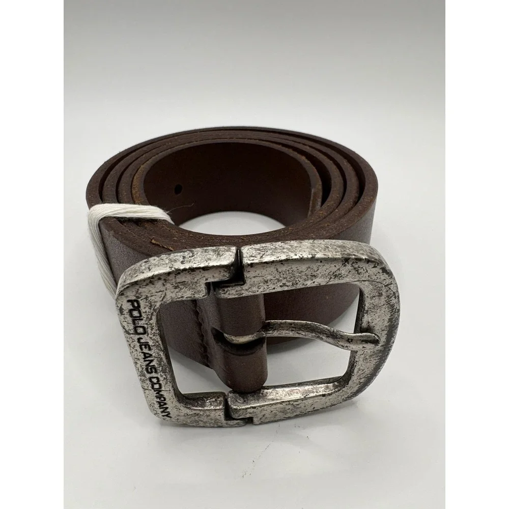 Polo Jeans Co Ralph Lauren Leather Belt Brown 39